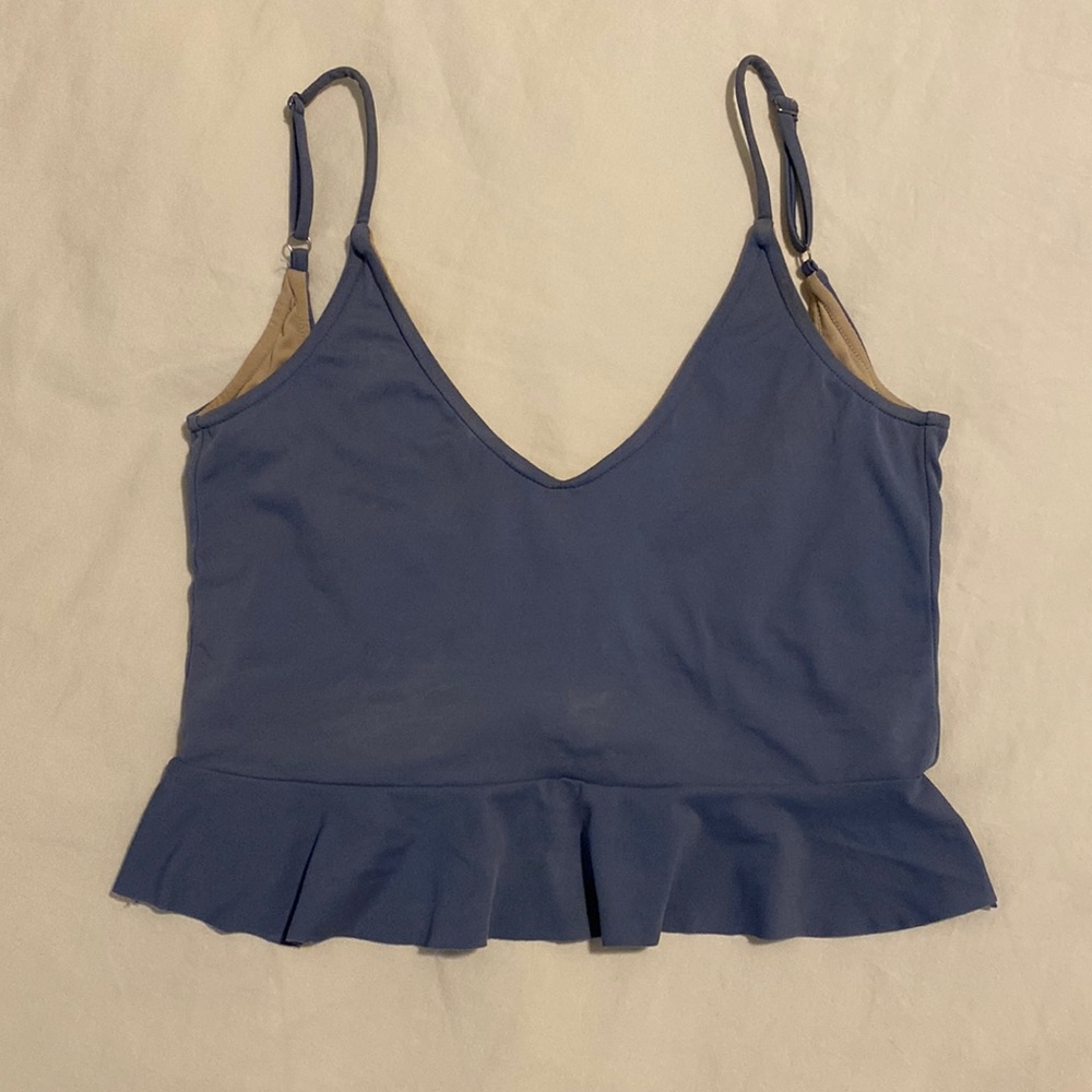 Kortni Jeane scoop back swim top size Medium in blue